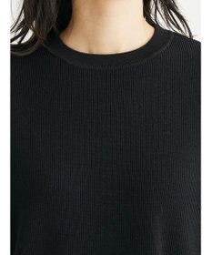 Green Parks とろみ布帛ドッキングニットチュニック