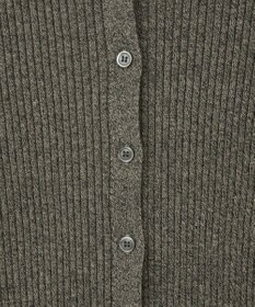 CRAFT STANDARD BOUTIQUE ミックスカラーポロ襟ニットカーディガン