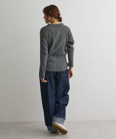 CRAFT STANDARD BOUTIQUE ミックスカラーポロ襟ニットカーディガン