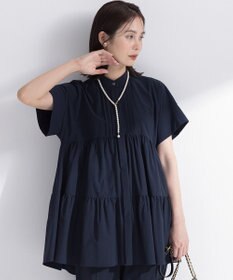 組曲 S スーパーライトストレッチティアード ブラウス