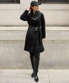 自由区 ウールカシミヤブレンドスパンコールハイネック ニット