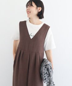 Green Parks 接触冷感麻調ゆったりサロペット