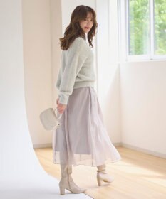 Feroux 【洗える】ニット×フレアスカート セットアップ