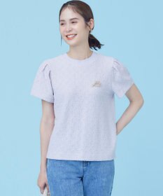 組曲 L 【WEB限定】ストレッチジャガード クロップドＴシャツ