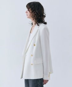 BEIGE， 【洗える・大人百花 春号掲載】JASMINE / ゴールドボタンダブルジャケット