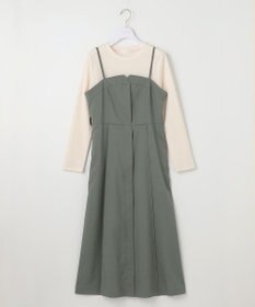 ANY SIS L 【2SET】ビスチェワンピース×シアーラッセルプルオーバーセット