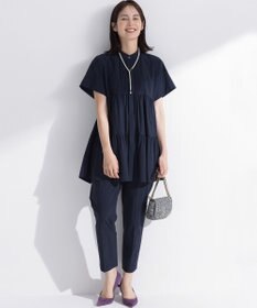 組曲 S スーパーライトストレッチティアード ブラウス