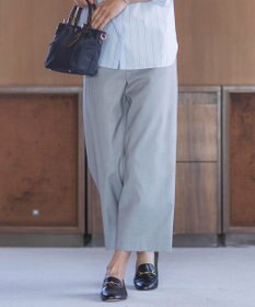 J.PRESS LADIES L 【洗える】シャークスキン セミワイド パンツ