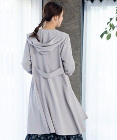 Tiaclasse L 【洗える】バックベルトフーデットコート