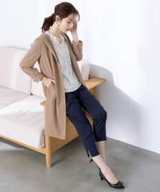 Tiaclasse L 【洗える】バックベルトフーデットコート