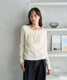 earth music&ecology 切替ギャザーコンパクトカットプルオーバー