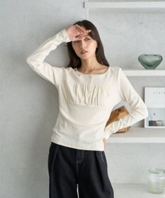 earth music&ecology 切替ギャザーコンパクトカットプルオーバー