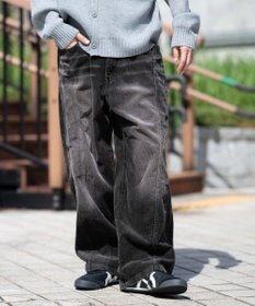 WEGO イージー3Dバレルレッグコーデュロイパンツ