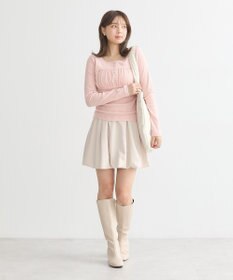 earth music&ecology 切替ギャザーコンパクトカットプルオーバー