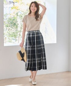 ANY 【洗濯機可能・ウエストゴム】ビックチェックスカート