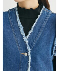 Green Parks ・Ｄｏｕｂｌｅ　Ｆｌａｇｓショルダーフリルデニムベスト