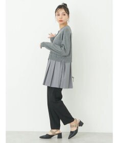 earth music&ecology プリーツドッキングカーディガン