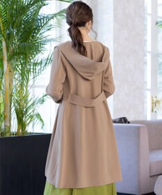 Tiaclasse L 【洗える】バックベルトフーデットコート