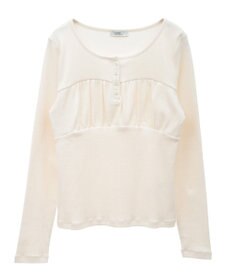 earth music&ecology 切替ギャザーコンパクトカットプルオーバー