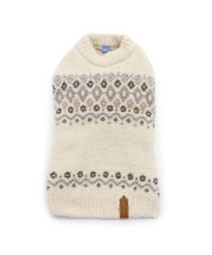 PET PARADISE ペットパラダイス ニット ノルディク柄  《ホワイト》 小型犬