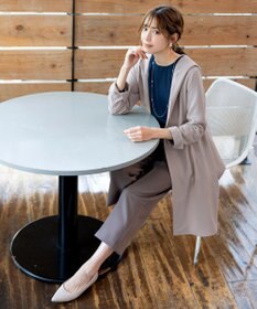 Tiaclasse L 【洗える】バックベルトフーデットコート