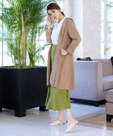 Tiaclasse L 【洗える】バックベルトフーデットコート