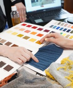 POLS ジャガード織 ウールカットジャガード　ストール