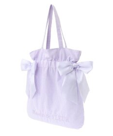 Maison de FLEUR ギンガムチェックダブルリボントートバッグ