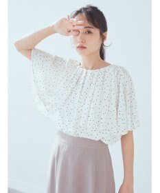 earth music&ecology ケープカラーブラウス