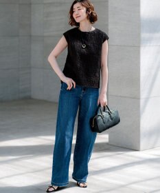 23区 L 【見上愛さん着用/Oggi掲載/接触冷感】23区DENIM サマー ストレート ワイド パンツ