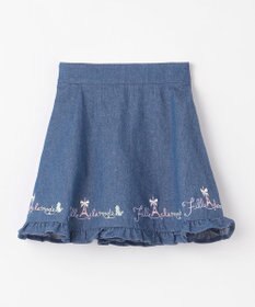 ANY KIDS 裾 ロゴ刺繍 スカパン