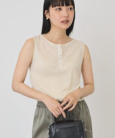AMERICAN HOLIC 【2点セット】シアーリブヘンリーネックニット＋タンクトップ
