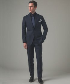 GOTAIRIKU 【形態安定】PREMIUMPLEATS_レギュラーカラー 通年ドレスシャツ（ネイビー）