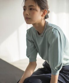 組曲 S 【WEB限定】ビジューパフスリーブ ニット