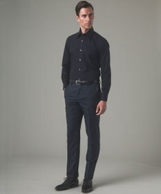 GOTAIRIKU 【形態安定】PREMIUMPLEATS_レギュラーカラー 通年ドレスシャツ（ネイビー）