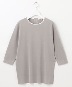 自由区 L 【洗える/セット着用可】ドライコットンハイゲージブラウスライク ニット