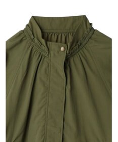 earth music&ecology スタンドフリルミリタリーブルゾン