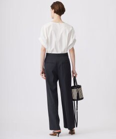 ICB 【接触冷感・UVカット・洗える】ヴィンテージスパンブロード デザインブラウス