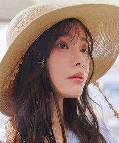 Tiaclasse フラワーレース付きクロッシュハット