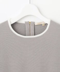 自由区 L 【洗える/セット着用可】ドライコットンハイゲージブラウスライク ニット