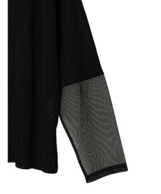 Green Parks 袖チュールドッキングシアープルオーバー