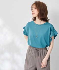 ANY ストレッチピケフリルTシャツ