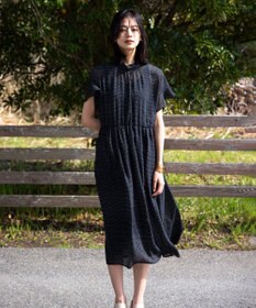 組曲 【WEB限定・2WAY】サッカードビードットプリント ワンピース