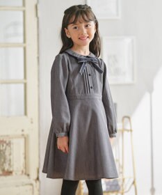 組曲 KIDS 【110-140㎝】 クラシカルグレーワンピース