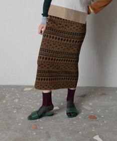 TRICOTE TRIBAL PATTERN SKIRT / トライバル パターン スカート