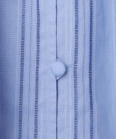 UNFILO ストライプレース ギャザーブラウス