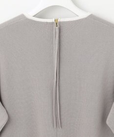 自由区 L 【洗える/セット着用可】ドライコットンハイゲージブラウスライク ニット