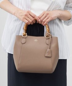 J.PRESS LADIES 【2way】バンブー バッグ モカ系