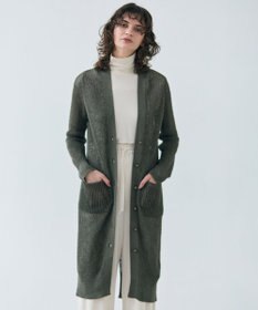 BEIGE， 【洗える】OPTICAL / ペーパーヤーンVネックロングカーディガン