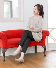 Tiaclasse L 【安田美沙子さん着用・洗える】T/R両面起毛ストレッチパンツ